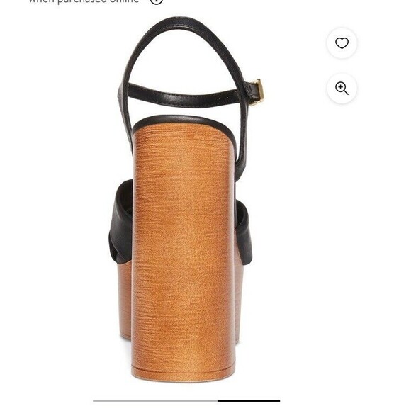 Cool Planet by Steve Madden Black Wooden Heeled 2”Platform, 9.5 M - Picture 4 of 9